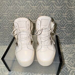 Giuseppe Zanotti White High-Top Sneakers